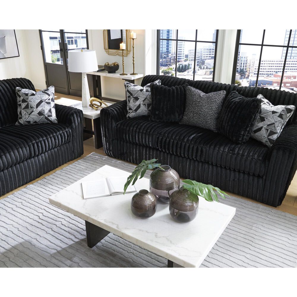 Ashley Midnight-Madness Stationary Sofa in Onyx, , large