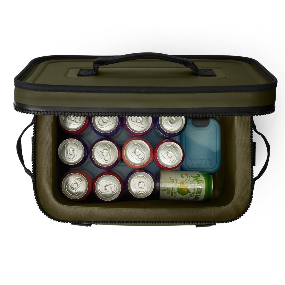 YETI Hopper Flip 18 Soft Cooler in Olive and Black, , large