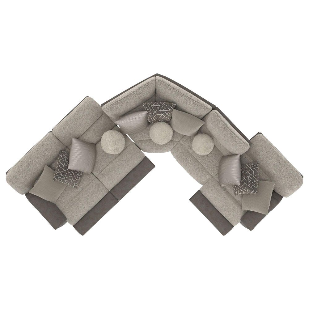 Catnapper Rendezvous 5-Piece Power Reclining Symmetrical Sectional in Slate and Fawn, , large