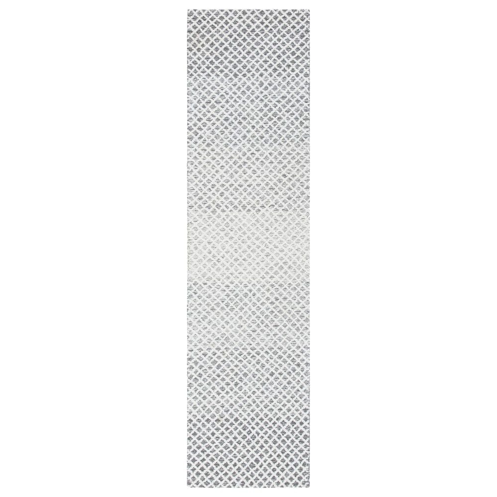 Safavieh Micro-Loop MLP353F 2"3" x 9" Gray and Ivory Runner, , large