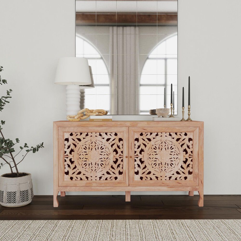 Linon Home Decor Haven 2-Door Cabinet in Antique Brown, , large