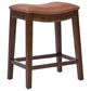 Jennifer Taylor Home Barlow 24.5" Backless Saddle Counter Stool in Bourbon Brown, , large