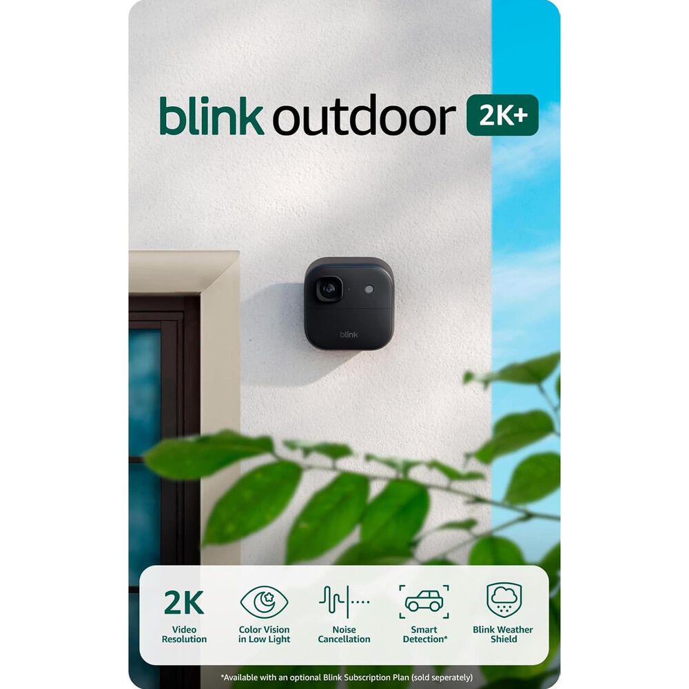 Blink Outdoor 2K+ 5-Security Camera System with Sync Module Core in Black, , large