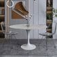 Leisuremod Verve 48" Round Dining Table with Sintered Stone Top in White - Table Only, , large