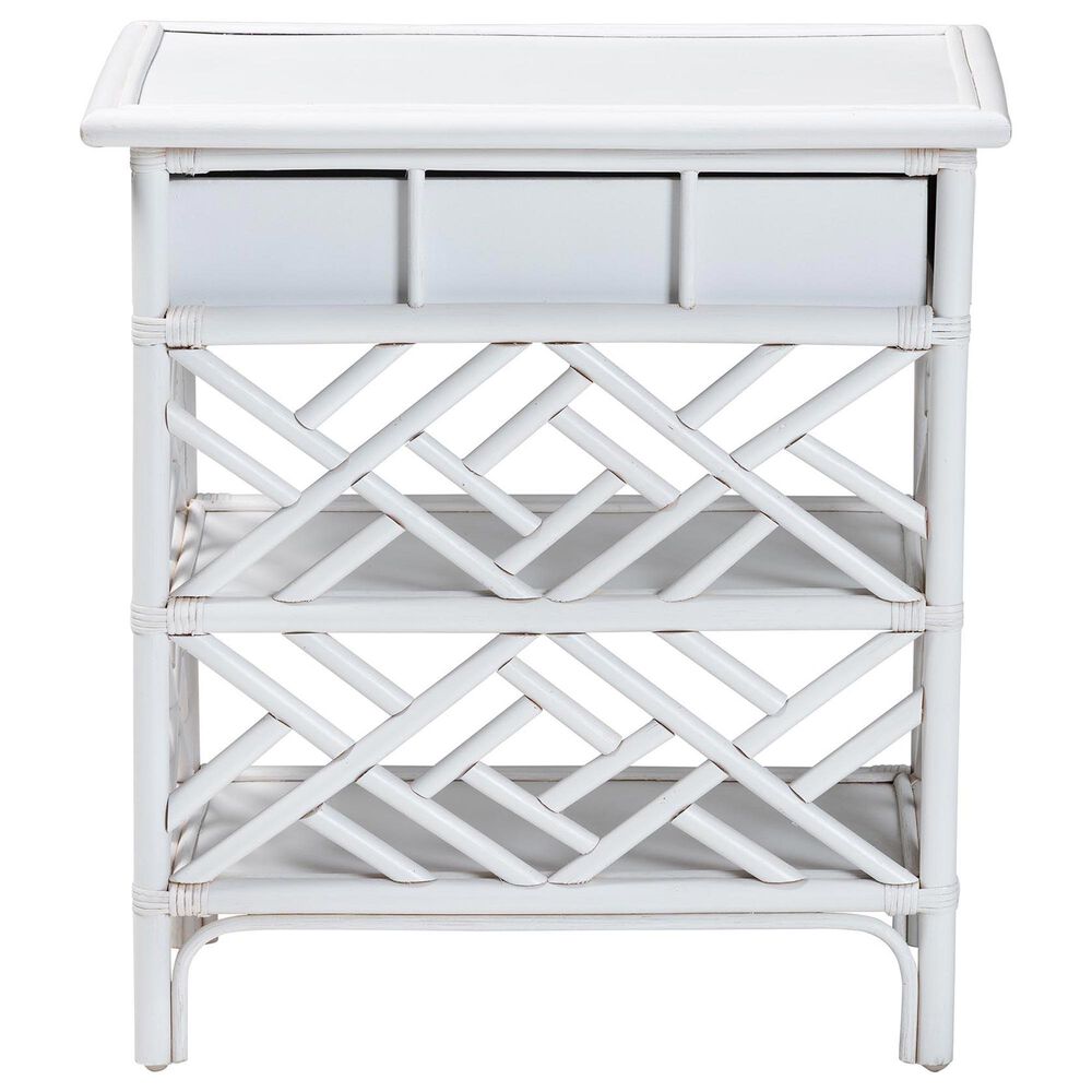 Baxton Studio Tiaret 1-Drawer Nightstand in White, , large