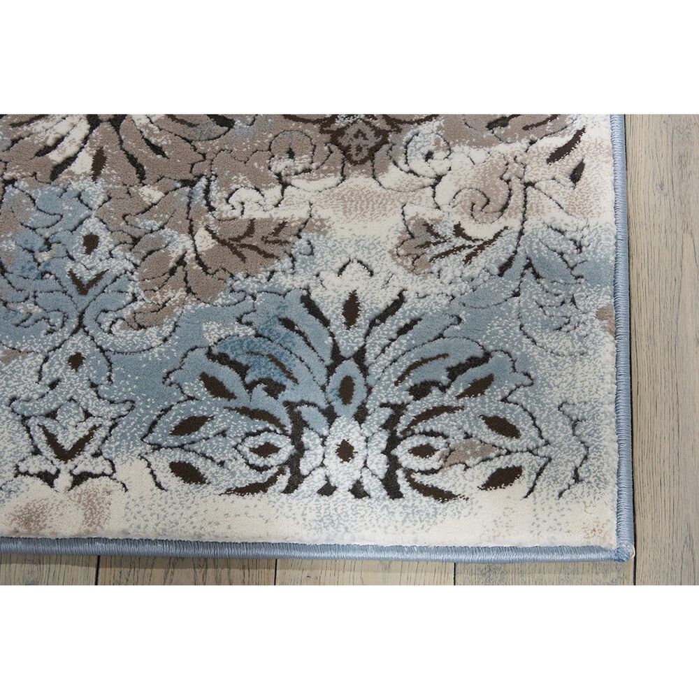 Nourison Karma KRM05 9&#39;3&quot; x 12&#39;9&quot; Blue and Ivory Area Rug, , large