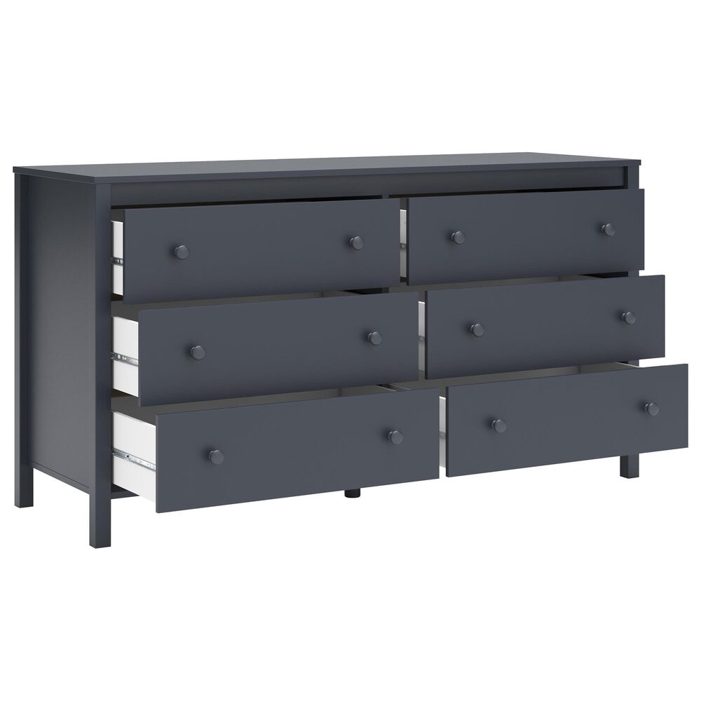 Ashley Simmenfort 6-Drawer Dresser in Navy Blue, , large