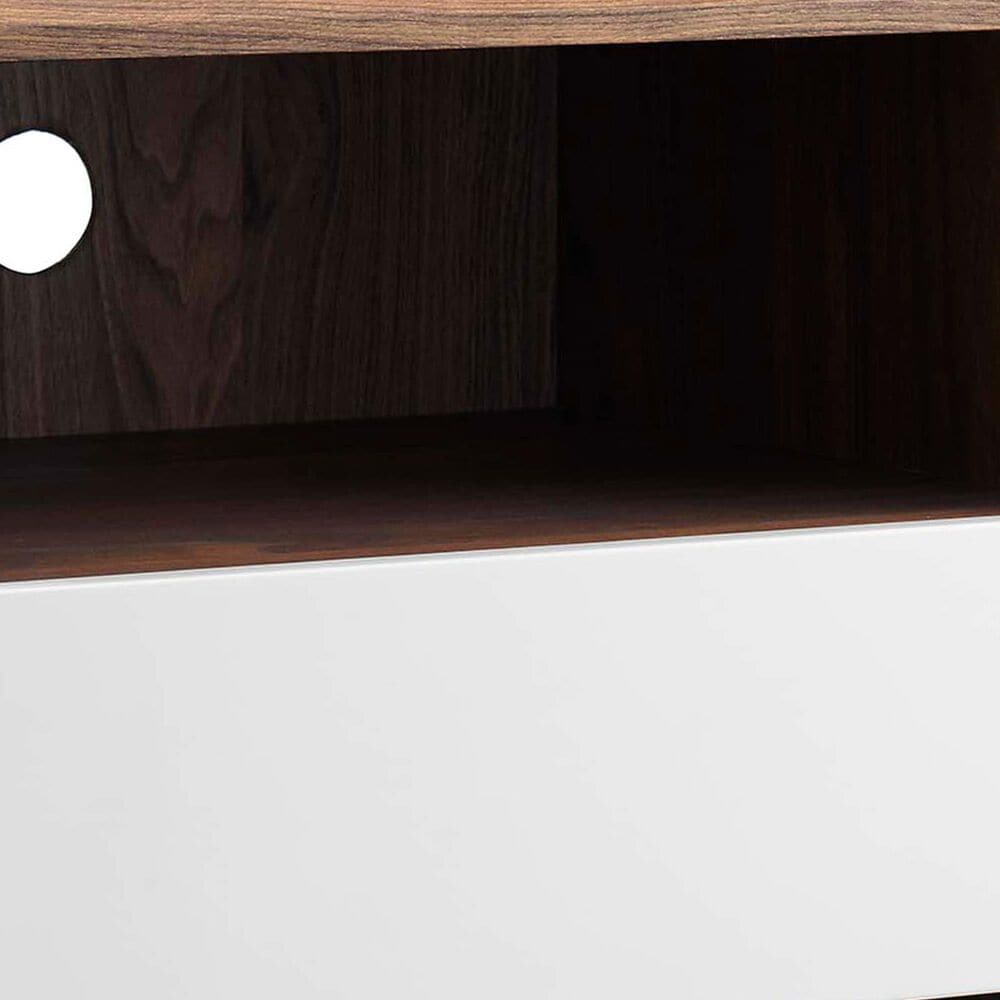Modway Envision 1 Drawer and Shelf Nightstand in Walnut White, , large