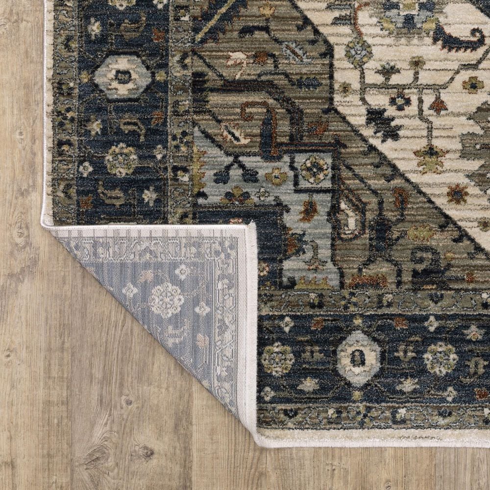 Oriental Weavers Eliana Blue and Brown 6&#39;7&quot; x 9&#39;6&quot; Area Rug, , large