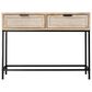 Splendor Living Parkwood 2-Drawer Console Table in Natural and Black, , large