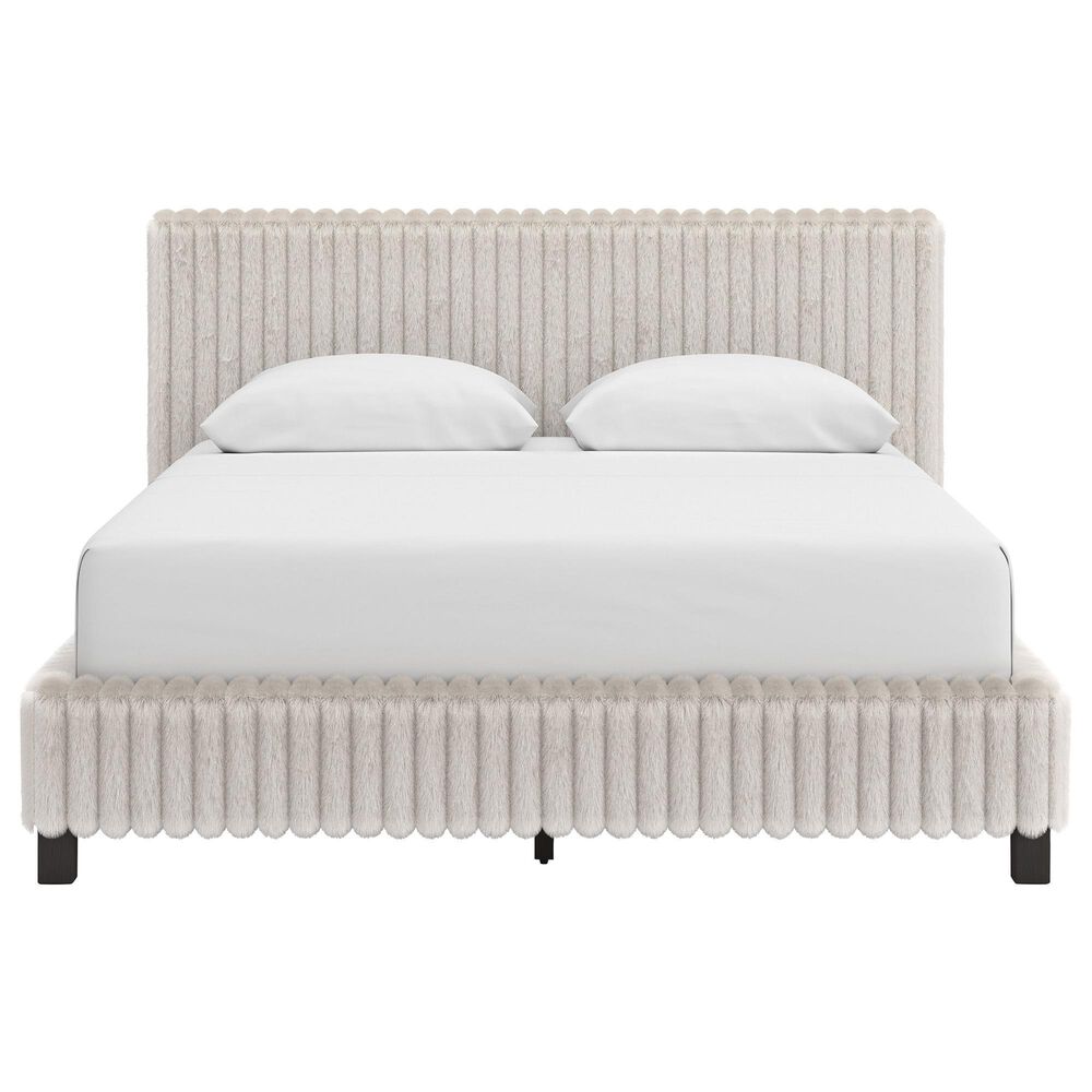 Ashley Zuraleus 3-Piece Queen Upholstered Platform Bedroom Set in Matte White, , large