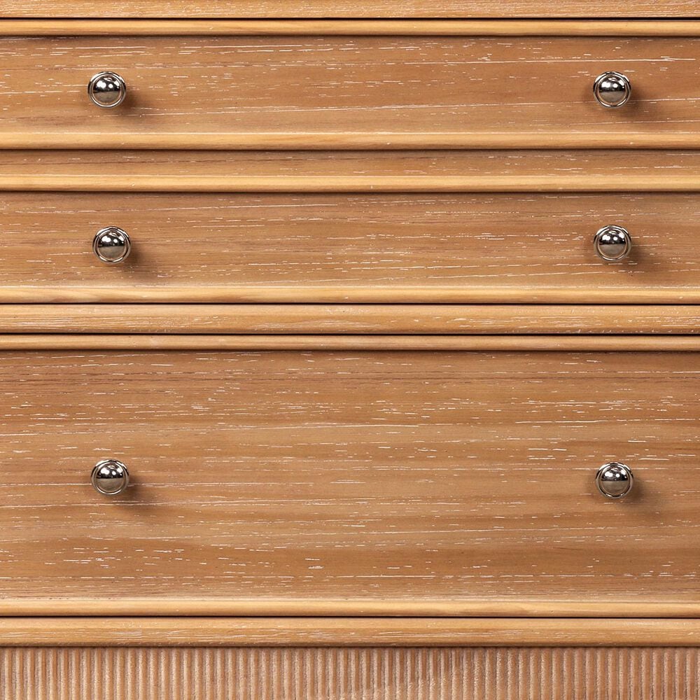 Hearth and Haven 3-Drawer Nightstand with Felt-Lined Hidden Space in Natural (Set of 2), , large