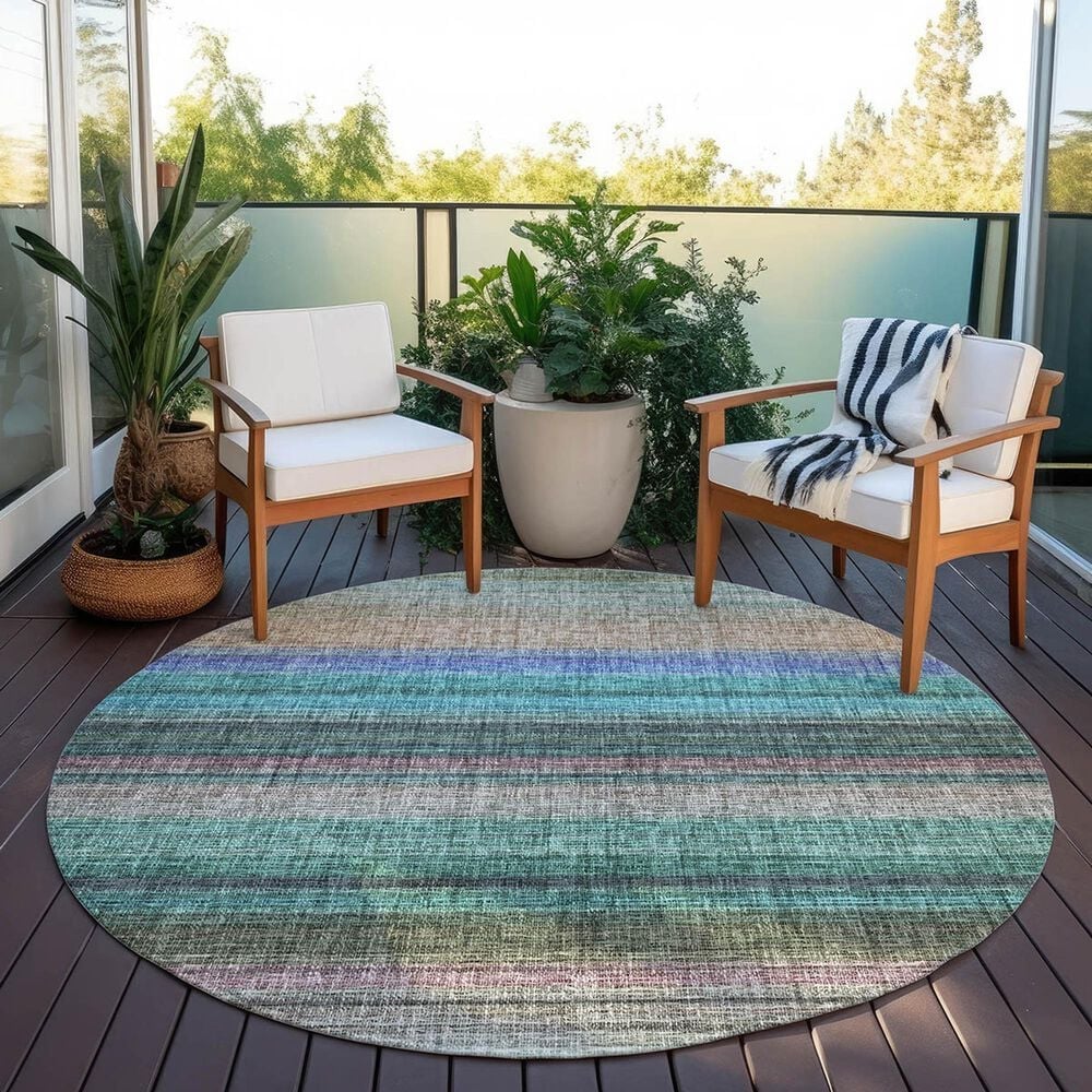 Dalyn Rug Company Portico PO2 Sage 8&#39; Round Area Rug, , large