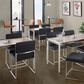 LumiSource Fuji Stackable Barstool with Camel Faux Leather in Stainless Steel (Set of 2), , large