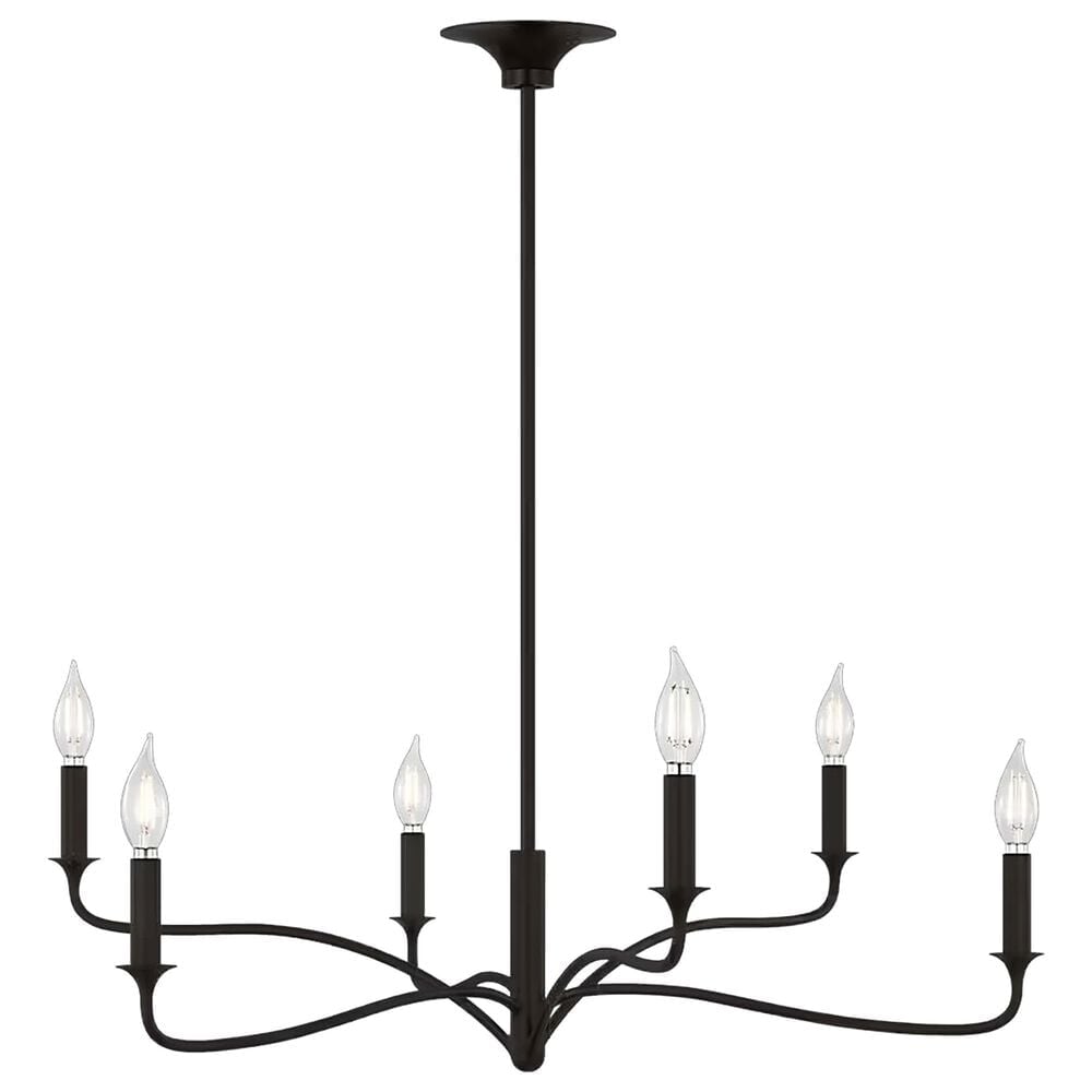 Visual Comfort Studio Chatsworth 6-Light Chandelier in Aged Iron, , large