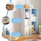 HOMLUX 5-Cube Reversible Storage Bookshelf in White and Light Blue, , large