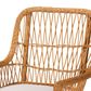Baxton Studio Teresa Arm Chair with Light Honey Rattan in White, , large
