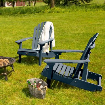Highwood USA Hamilton Folding Adirondack Chair in Federal Blue (Set of 2), , large