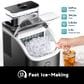 Euhomy 34 Lbs Portable Cube Ice Maker with External Water Tank in Black, , large