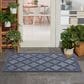 Nourison Easy Care 2" x 4" Navy Blue Indoor/Outdoor Area Rug, , large
