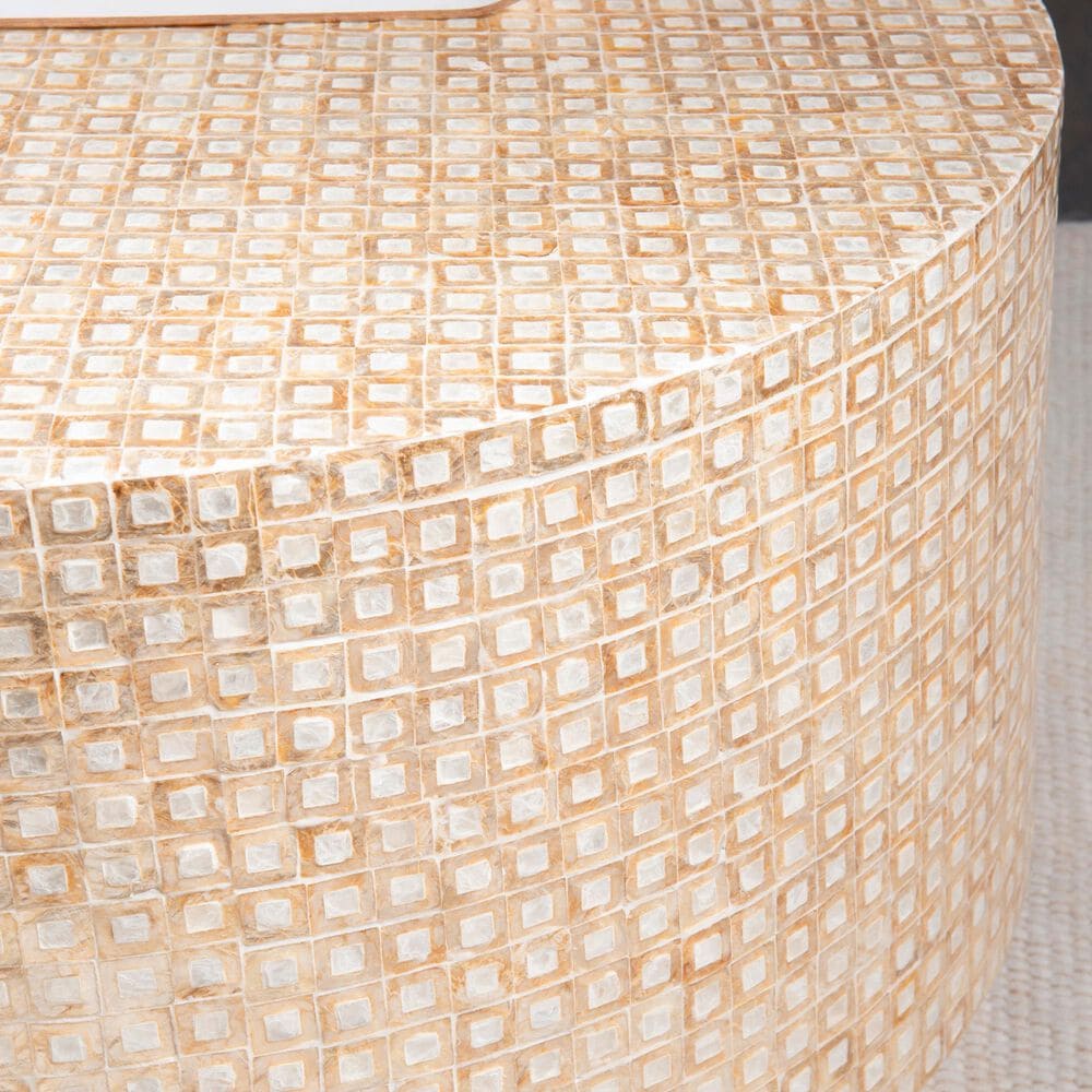 Linon Home Decor Perrin Coffee Table in Gold and Ivory, , large