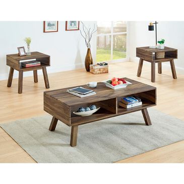 Titanic Furniture 3-pack Occasional Table Set in Brown, , large