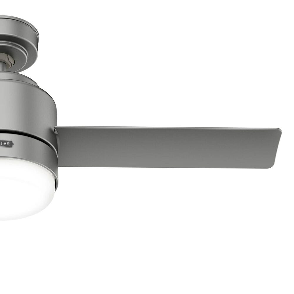 Hunter Gilmour 44&quot; Outdoor Ceiling Fan with LED Lights in Matte Silver, , large