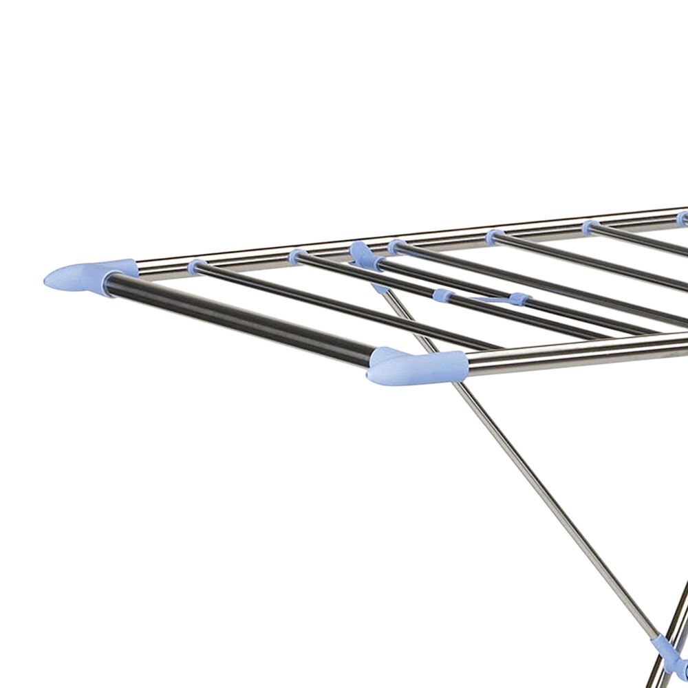 Household Essentials Gullwing Folding Clothes Drying Rack in Silver, , large