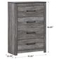 Ashley Bronyan 4-Drawer Chest in Dark Gray, , large