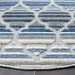 Safavieh Cabana CBN333M 5"3" Round Blue and Grey Indoor/Outdoor Area Performance Rug, , large