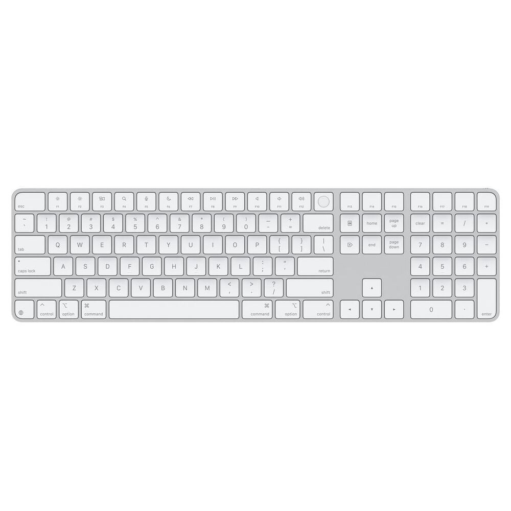 Apple Magic Keyboard with Touch ID and Numeric Keypad for Mac models with Apple silicon (USBC) in Silver and White, , large
