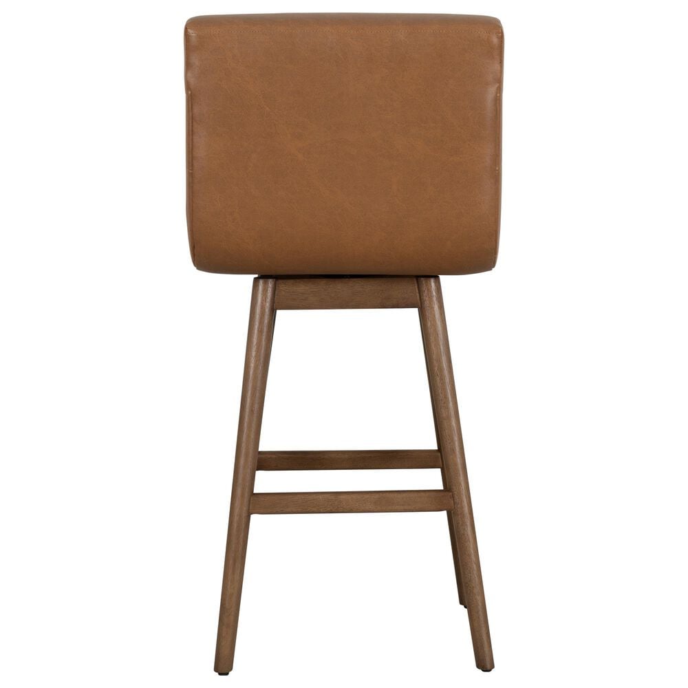 Armen Living Elias 30" Swivel Bar Stool in Chestnut, , large
