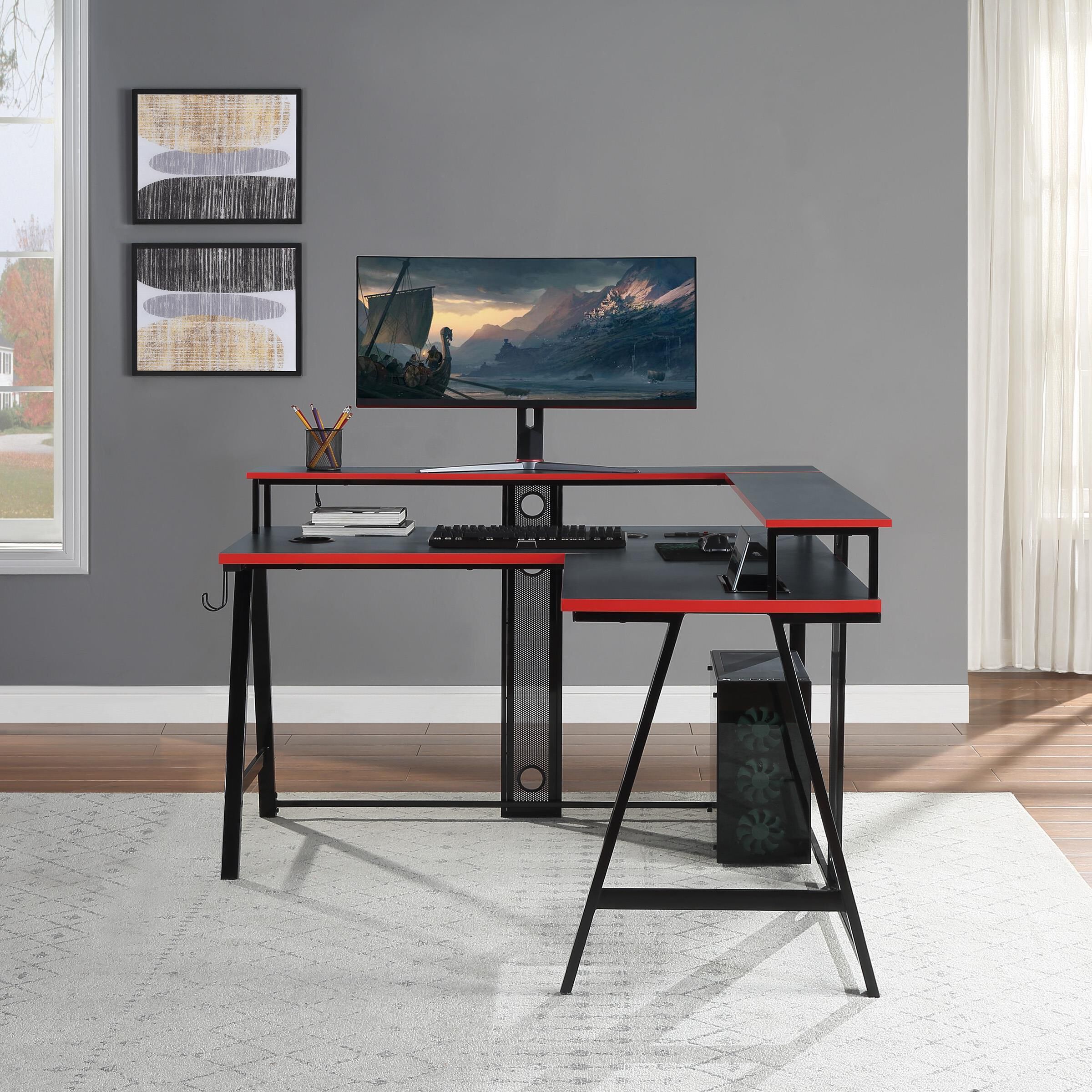 Z line l store shaped gaming desk