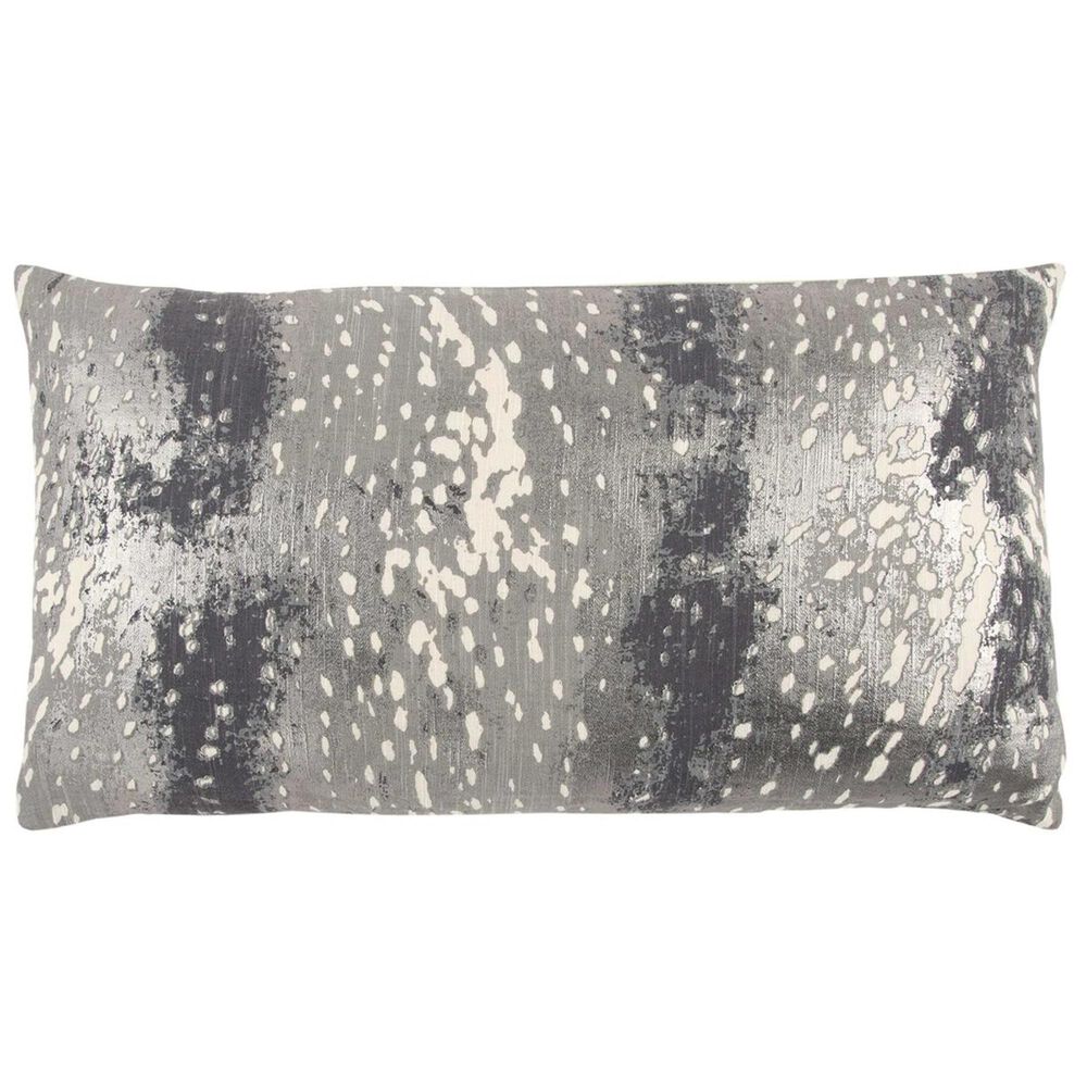 Rizzy Home 14" x 26" Pillow Cover in Dark Grey and Light Gray, , large