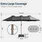 HOMLUX 15" Outdoor Market Umbrella with Sandbags Base in Dark Gray, , large