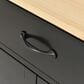 HOMLUX 54" Kitchen Island Cart with Solid Wood Top and Locking Wheels in Black, , large
