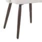 LumiSource York Side Chair with White Faux Leather Cushion in Dark Walnut (Set of 2), , large