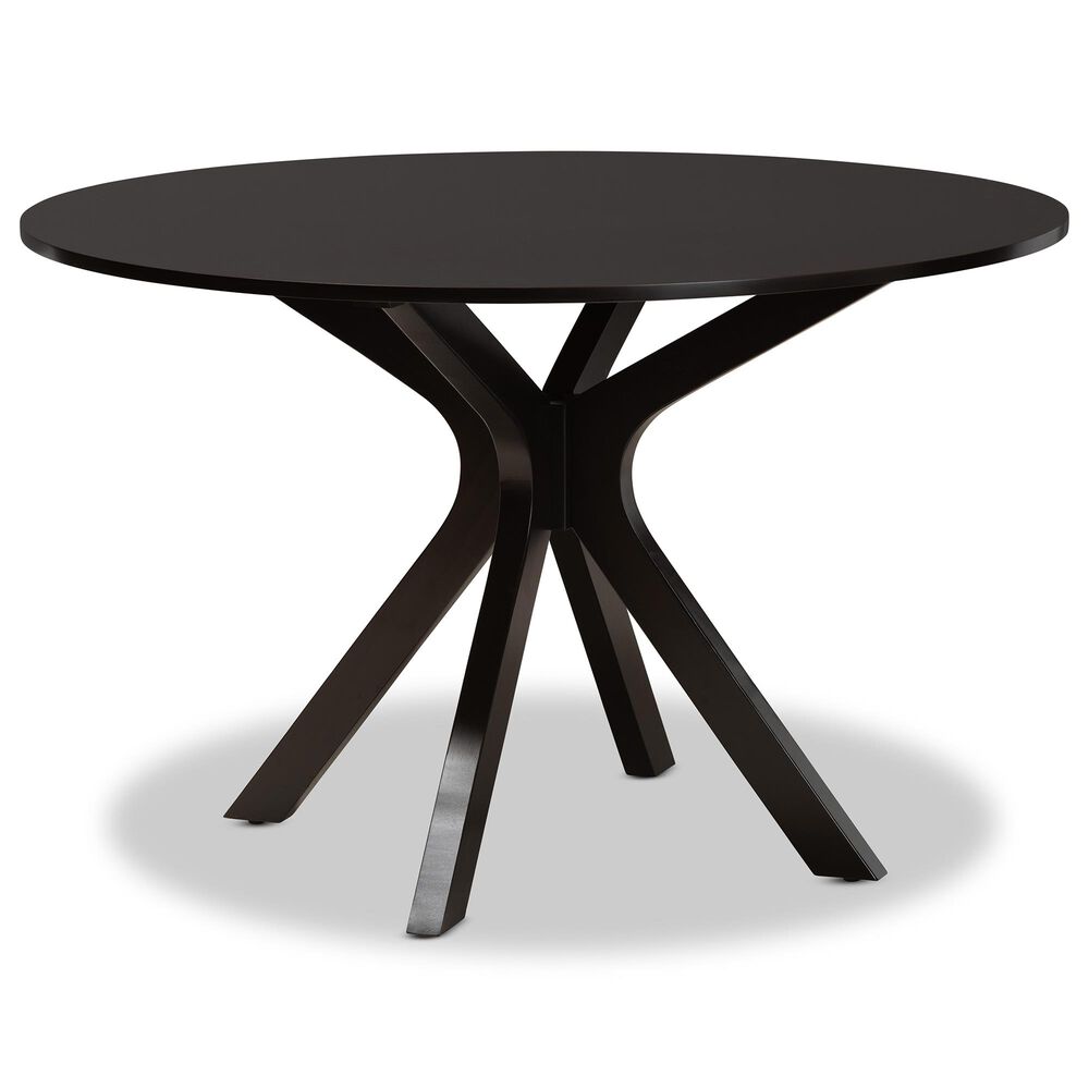 Baxton Studio Elena 7-Piece Dining Set in Grey/Dark Brown, , large