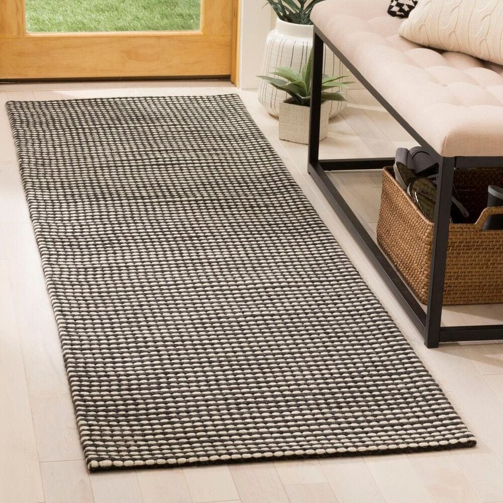Safavieh Natura NAT801E 2&#39;3&quot; x 10&#39; Ivory and Black Runner, , large