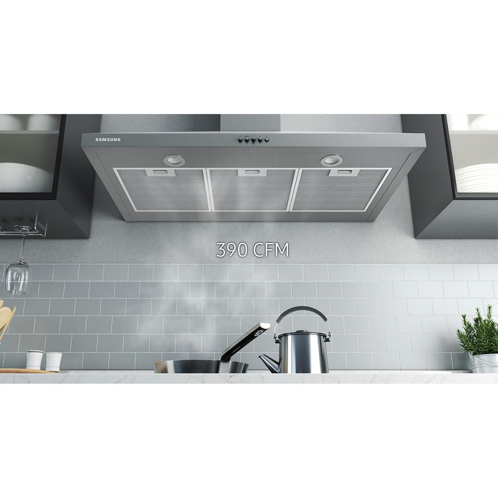 Samsung 30&quot; Digital Chimney Range Hood in Black Stainless Steel, , large