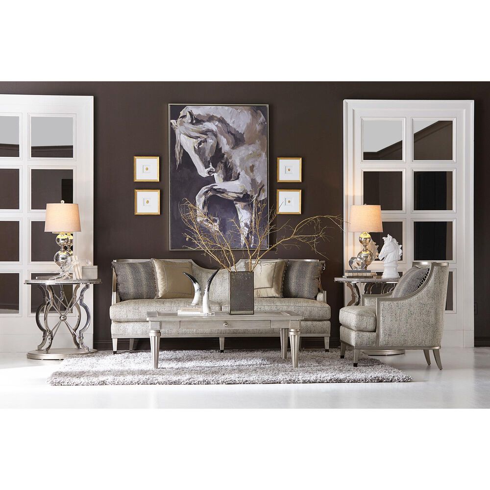 Vantage Morrissey Lamp Table in Silver and Brown, , large