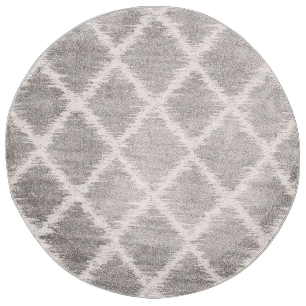 Safavieh Adirondack ADR120B 6&#39; Round Silver and Ivory Area Rug, , large
