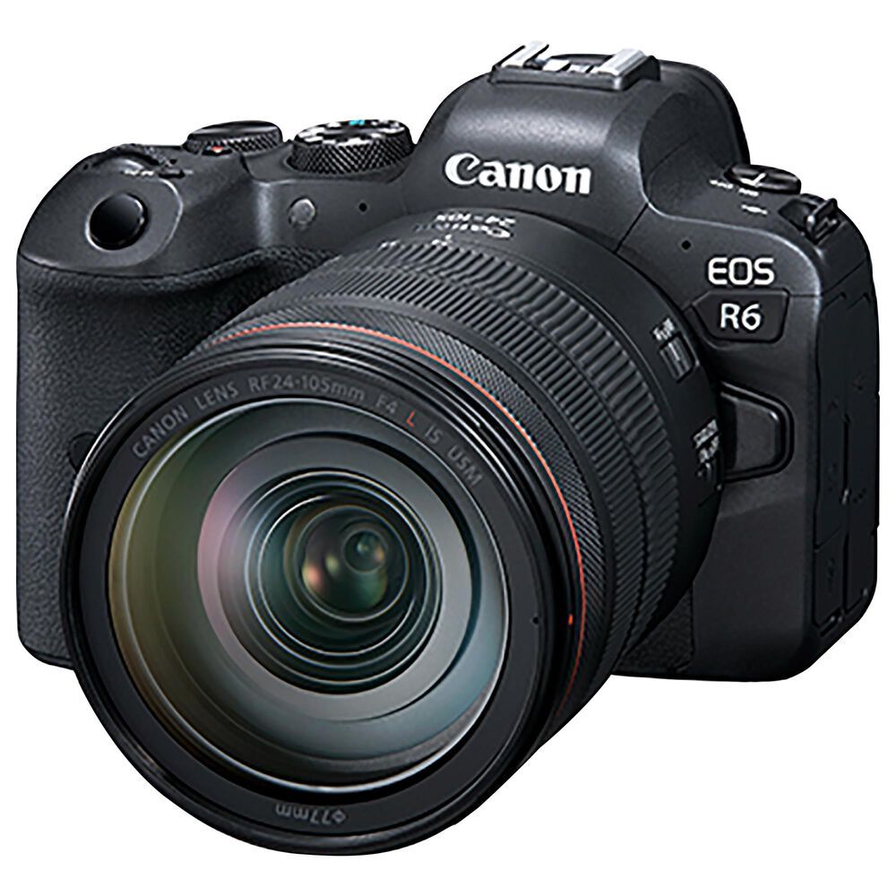 Canon EOS R6 Mirrorless Camera with RF 24-105mm f/4 USM Lens in Black, , large