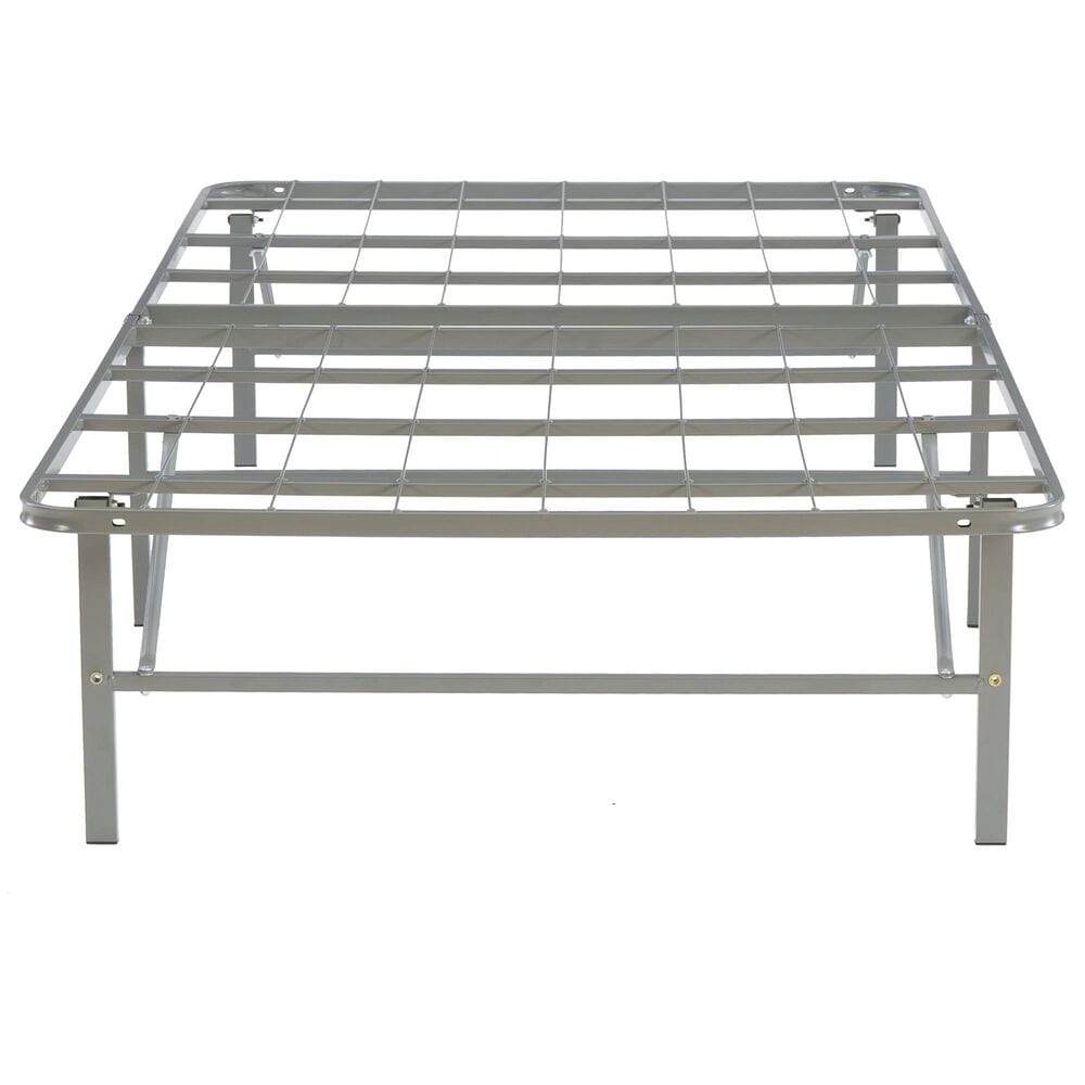Linon Home Decor Franson Twin Folding Platform Bed Frame in Dark Pewter, , large