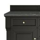 James Martin Vanities Brookfield 60" Single Bathroom Vanity in Black Onyx with 3 cm Parisien Bleu Quartz Top, Rectangle Sink and FreePower Wireless Charger, , large