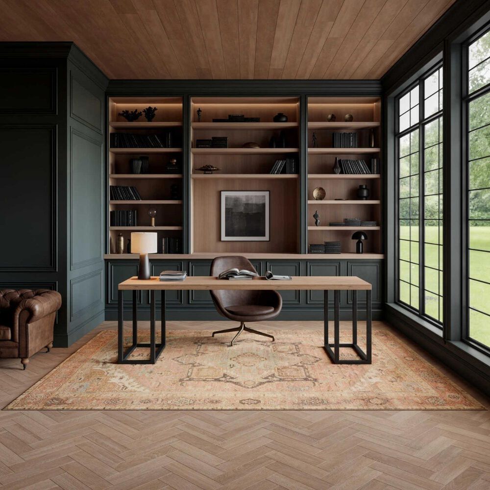 Nourison Vintage Washables Coral and Multicolor 4' x 6' Area Rug, , large