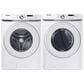 Samsung 4.5 Cu. Ft. Front Load Washer and 7.5 Cu. Ft. Electric Dryer with Sensor Dry Laundry Pair in White, , large