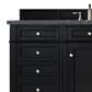 James Martin Vanities Brittany 60" Single Bathroom Vanity in Black Onyx with 3 cm Parisien Bleu Quartz Top and Rectangular Sink, , large