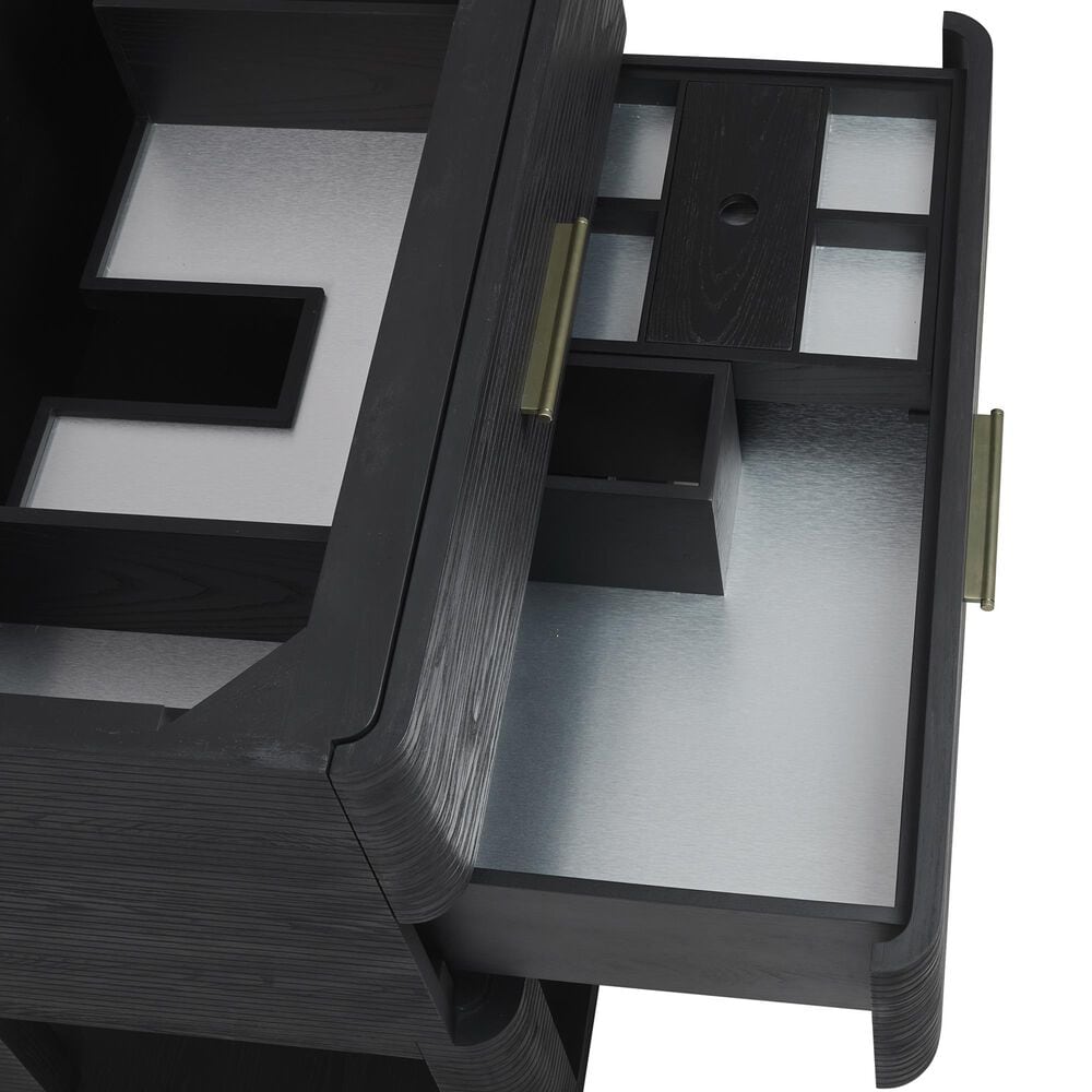 James Martin Vanities Lucian 36&quot; Single Vanity in Carbon Oak with 3 cm White Zeus Quartz Top, , large