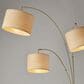 Adesso Bowery 3-Arm Arc Lamp and Shades in Antique Brass, , large